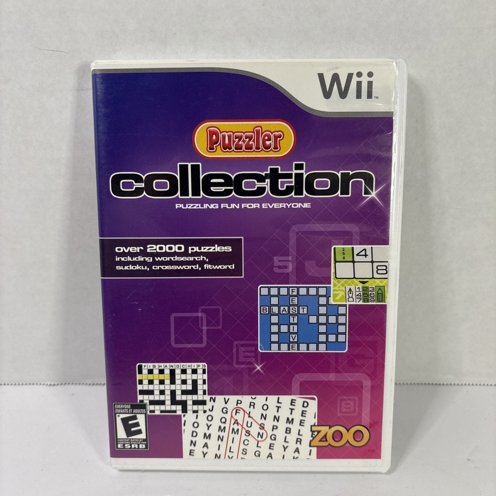Puzzler Collection Nintendo Wii 2008 Complete In Box CIB ZOO Tested